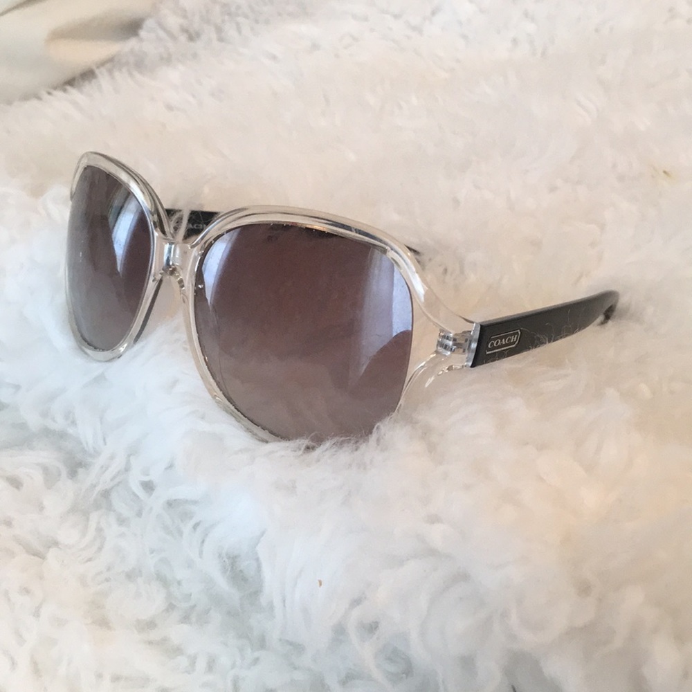 Coach sunglasses-clear and black frames